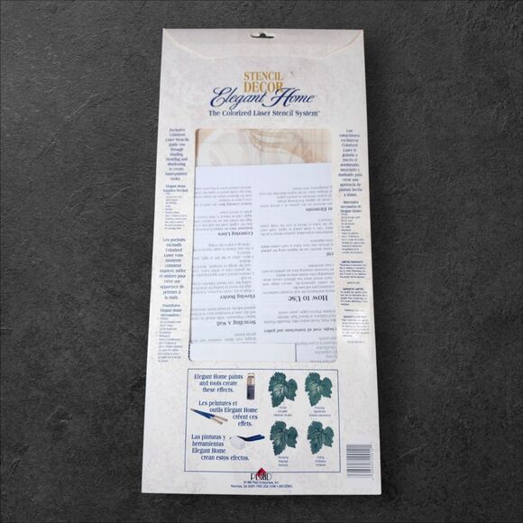 Vintage Plaid Elegant Home Stencils Set of 3 Tuscan French Country 1996 NOS - Picture 3 of 12